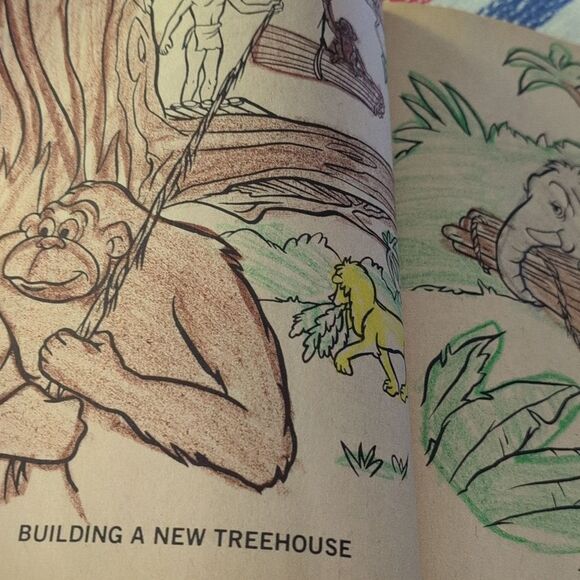 TARZAN Vintage ACTIVITY BOOK 1977 Edgar R BURROUGHS Rand‎ McNally - Picture 6 of 7